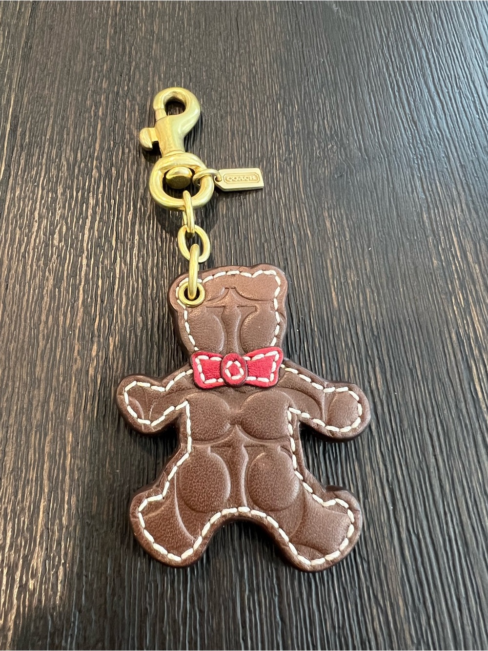 Coach Leather Bear Charm